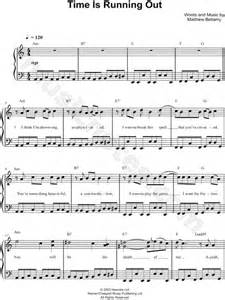 Muse  Time Is Running Out  Sheet Music  Easy Piano  in A ...