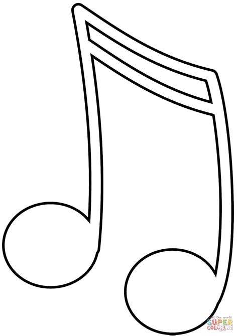 Music Note coloring page | Free Printable Coloring Pages