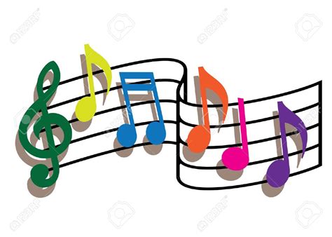 Music Notes clipart colourful   Pencil and in color music ...