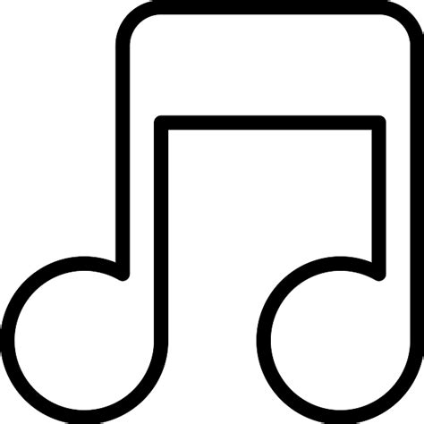 Musical note outline   Free music icons