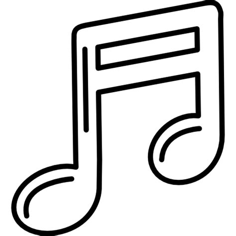 Musical note outline   Free music icons