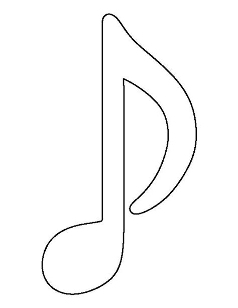 Musical note pattern. Use the printable outline for crafts ...