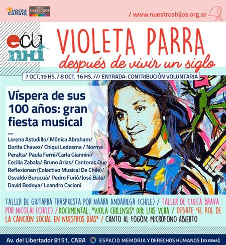 Músicos argentinos recordarán a Violeta Parra
