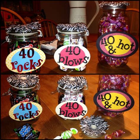 My latest 40th birthday party favors for a BFF. 40 Rocks ...