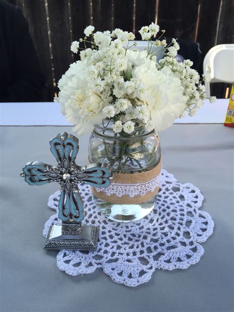 My sons first holy communion centerpieces. | Centerpieces ...