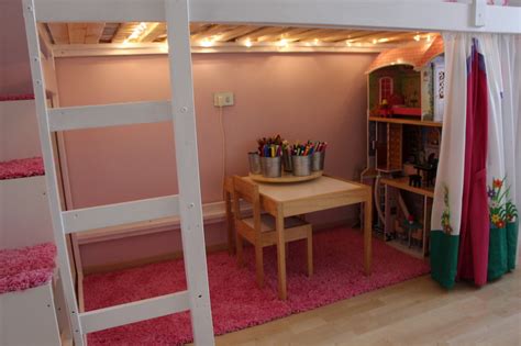 MYDAL Loftbed with play area for girl s room   IKEA ...