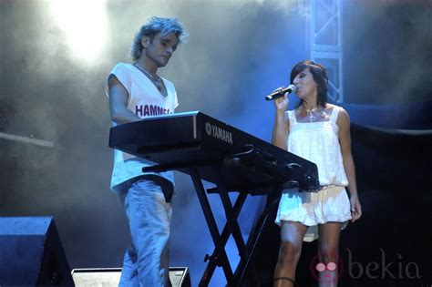 Nacho Cano y Ana Torroja durante uno de los conciertos de ...