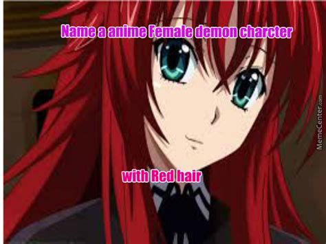 Name A Anime Female Demon Character With Red Hair by ...