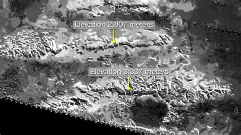 NASA identifica picos más altos de Titán, con más de 3000 ...