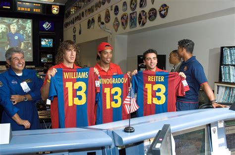 NASA   Members of the FC Barcelona Soccer Team