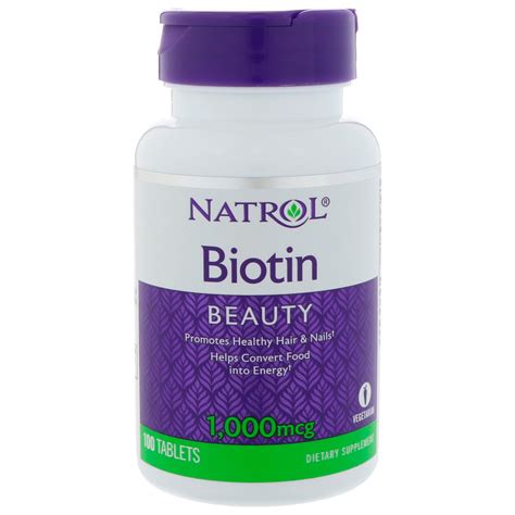 Natrol, Biotin, 1000 mcg, 100 Tablets   iHerb.com