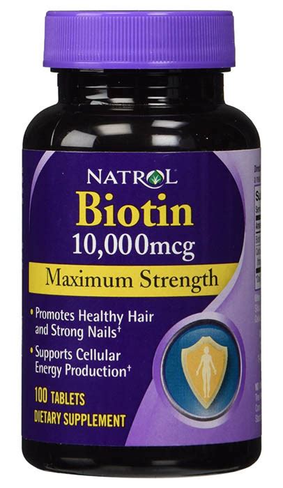 Natrol Biotin 10,000 mcg Maximum Strength Tablets ...