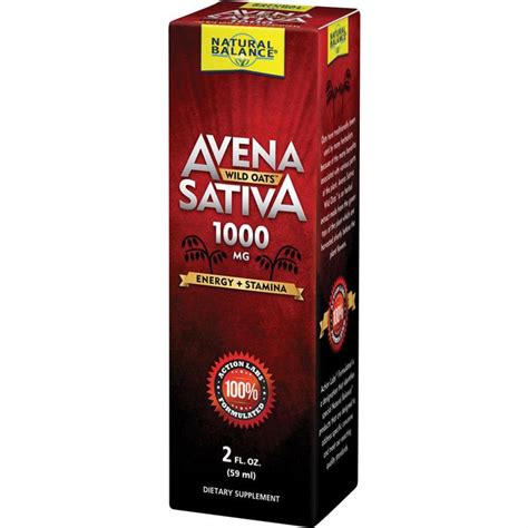 Natural Balance Avena Sativa Wild Oats Extract 1000 mg   2 oz