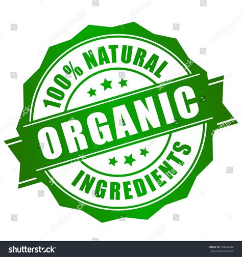 Natural Organic Icon Stock Vector 250842646   Shutterstock