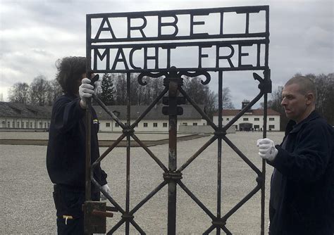 Nazi concentration camp gate returned to Dachau site in ...