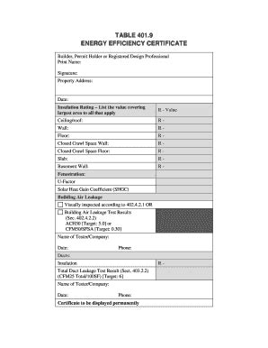 Nc Energy Certificate   Fill Online, Printable, Fillable ...