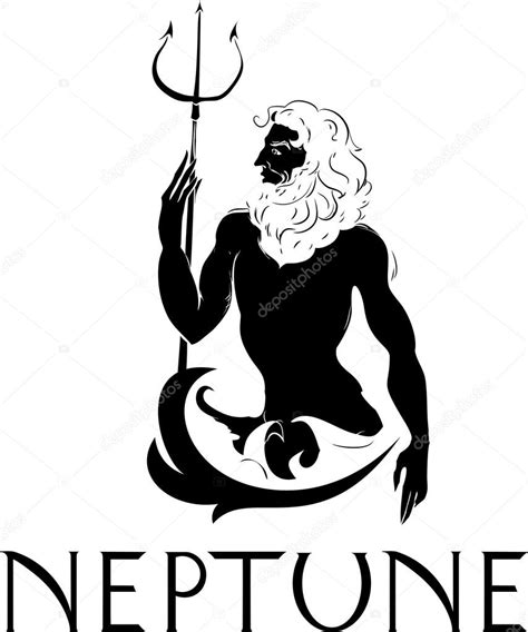 Neptuno el Dios del mar — Archivo Imágenes Vectoriales ...