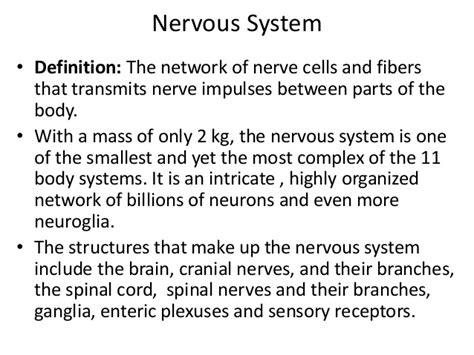 Nervous system unit iii stds