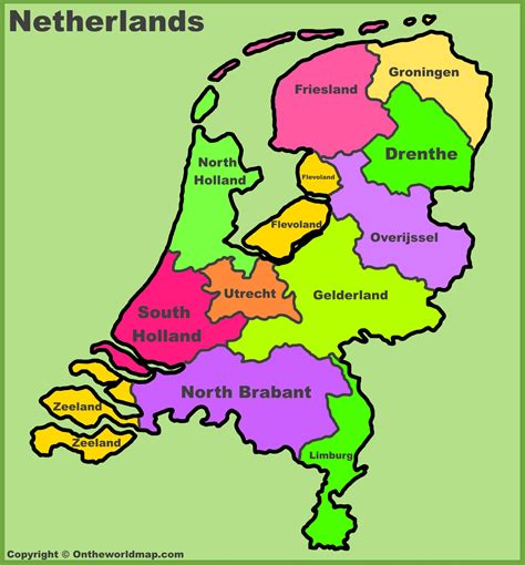 Netherlands provinces map | List of Netherlands provinces