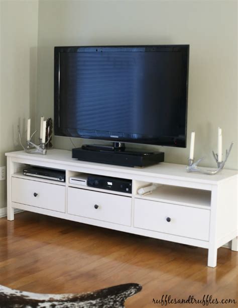 New and improved: our TV stand, the IKEA Hemnes!
