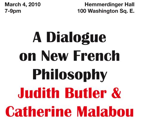 New French Philosophy: Judith Butler & Catherine Malabou
