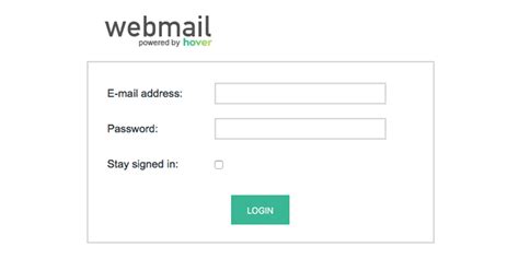 New Login Screen For Hover Webmail