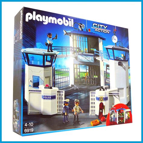 NEW PLAYMOBIL POLICE HEADQUARTERS STATION w PRISON LARGE ...