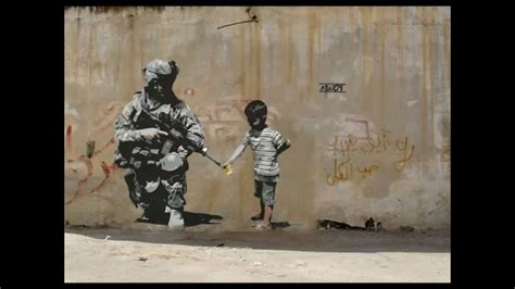 New Street art by Banksy . Famous graffiti wall art by ...