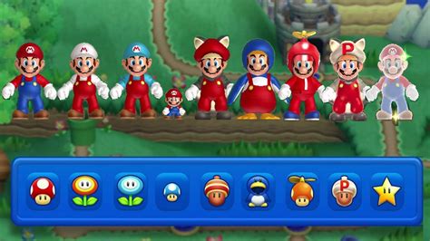 New Super Mario Bros. U   All Power Ups  Gameplay Showcase ...