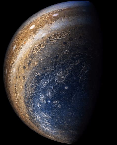 Newly processed photos of Jupiter taken by NASA’s Juno probe