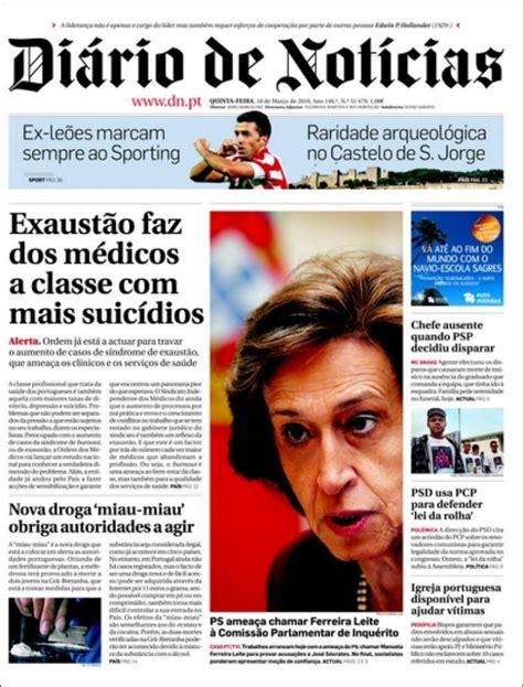 Newspaper Diário de Noticias  Portugal . Newspapers in ...