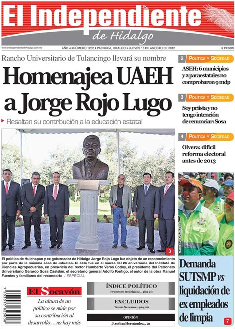Newspaper El Independiente de Hidalgo  Mexico . Newspapers ...