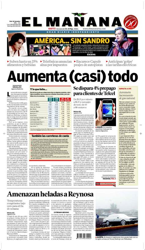 Newspaper El Mañana de Reynosa  Mexico . Newspapers in ...
