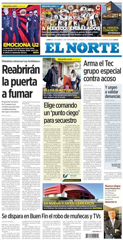 Newspaper El Norte  Mexico . Newspapers in Mexico. Today s ...