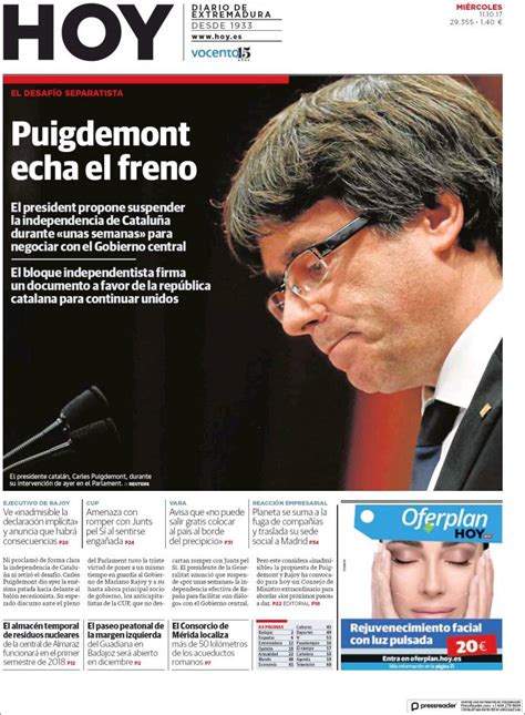 Newspaper Hoy   Badajoz  Spain . Newspapers in Spain ...
