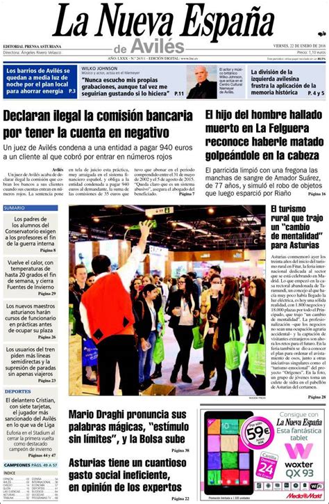 Newspaper La Nueva España   Avilés  Spain . Newspapers in ...