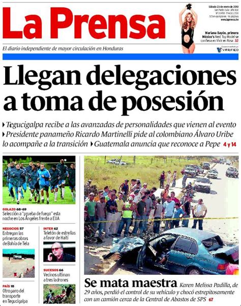 Newspaper La Prensa  Honduras . Newspapers in Honduras ...