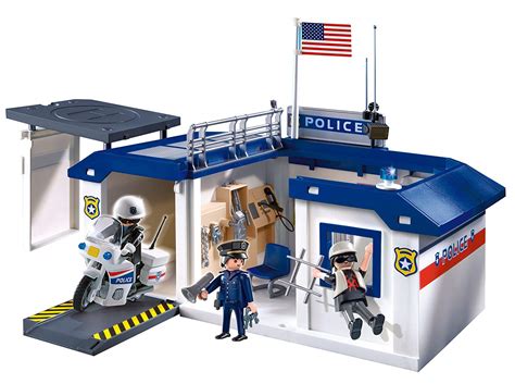 NIB Playmobil Take Along Police Station Playset   55 piece ...