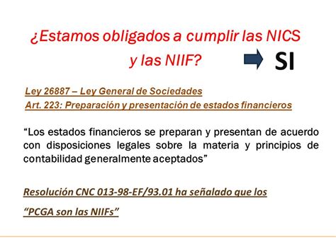 NIIFs  NICs RUBROS Y CUENTAS DEL BALANCE GENERAL   ppt ...