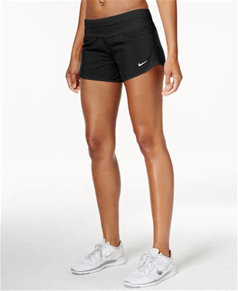 Nike Dri FIT Crew Running Shorts   Shorts   Women   Macy s
