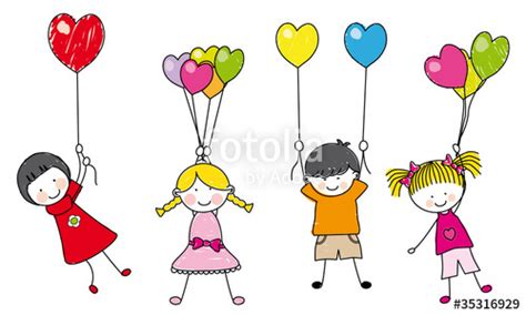 niños con globos  Imágenes de archivo y vectores libres ...