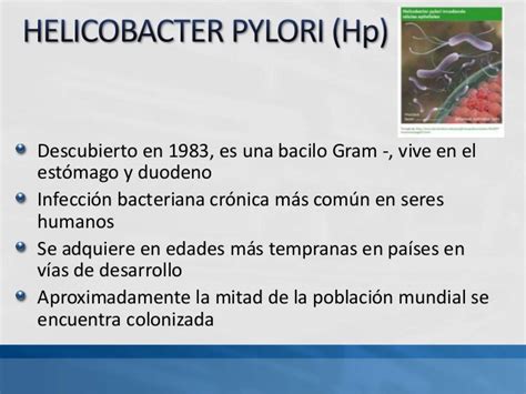 ¿No tendré el Helicobacter Pylori?