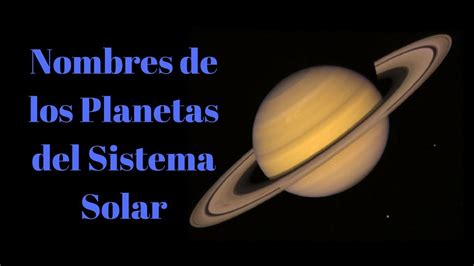 Nombres de los Planetas del Sistema solar | Planetas ...