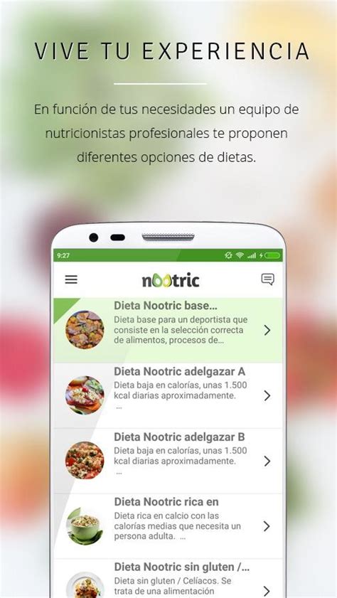 Nootric, Nutrición y dietas para Android   Descargar Gratis