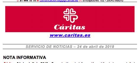 Nota informativa OK Diario – Cáritas – Diocesana de León