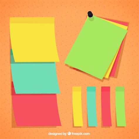 Notas de papel coloridas para mensajes | Descargar ...