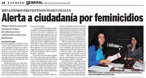 Notas periodísticas | Alto al feminicidio en Sonora y en ...