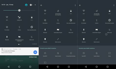 Novedades en ajustes rápidos y notificaciones en Android N