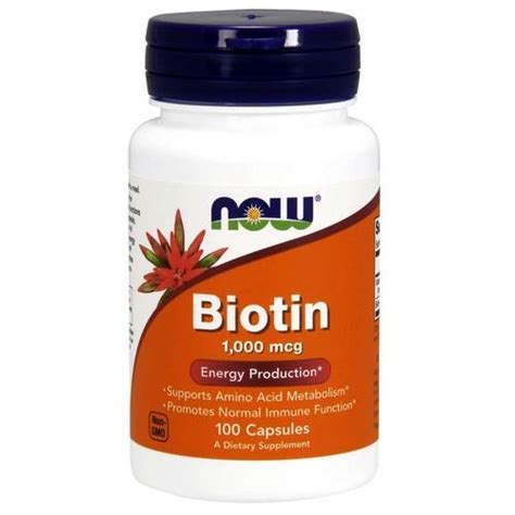 Now Foods Biotin   1,000 mcg   100 Capsules   eVitamins.com
