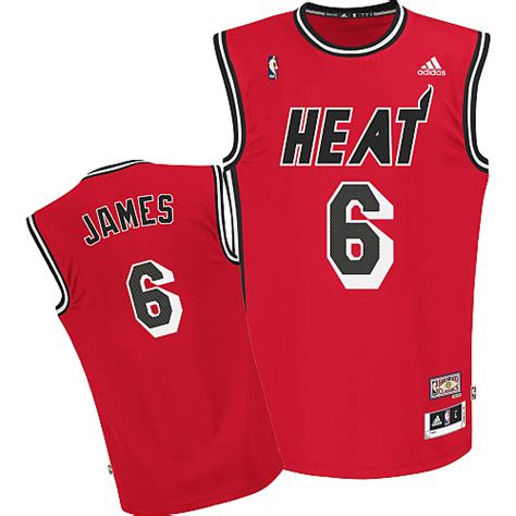 Nueva Camiseta LeBron James 6 Retro Miami Heat Roja Baratas